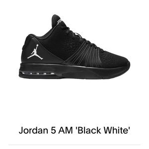 Jordan 5 AM BG black and white size 6.5 youth